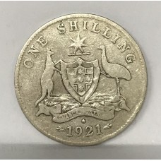 AUSTRALIA 1921 . ONE 1 SHILLING . STAR